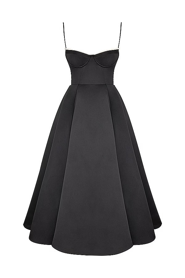 | Strapless V-neck Sleeveless Maxi Dress