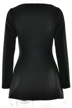 Boat Neck Long Sleeve Bow Hip Detail Structured A-Line Mini Dress