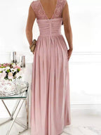 Party Dresses Apricot Sweetheart Neck Sleeveless Layered Prom Maxi Dress