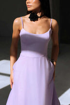 Spaghetti Strap Scoop Neck Ruffled Flounce Hem A-Line Maxi Dress