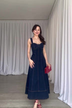 Casual Slim Fit Long Denim Dress