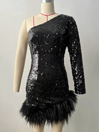 Birthday Party Dresse One Shoulder Semi Formal Mini Dress 2026