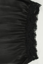 Lace Trim V Neck Cami Top Floor Length Skirt Set
