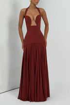 Seraphina Deep V Maxi Dress
