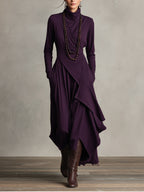 | Stretch Turtleneck Maxi Dress