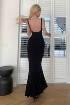 Spaghetti Strap Backless Dress