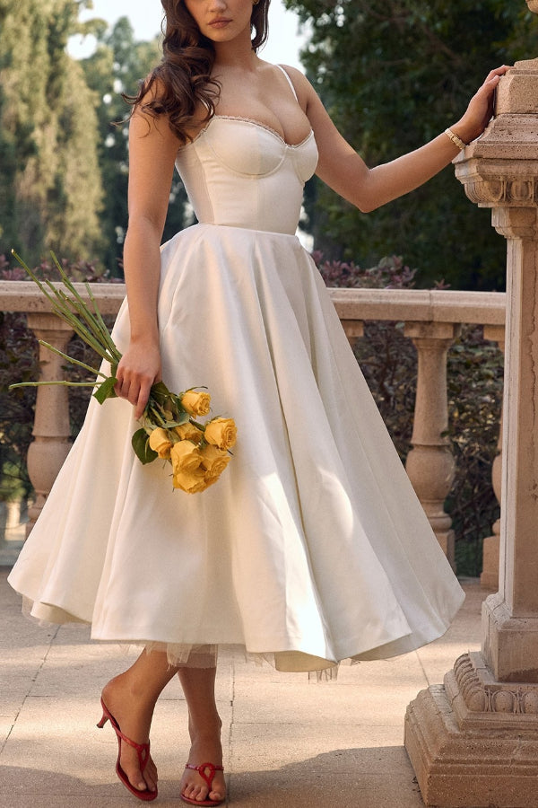 Lorraine Premium Strapless V Neck Sleeveless Tutu Maxi Dress Designer Edit