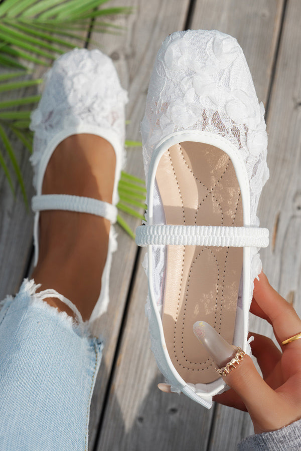 Fashionable Rose Square Toe Flat Casual Shoes