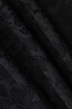 Sweetheart Mesh Panel Floral Lace Applique Bodycon Mini Dress