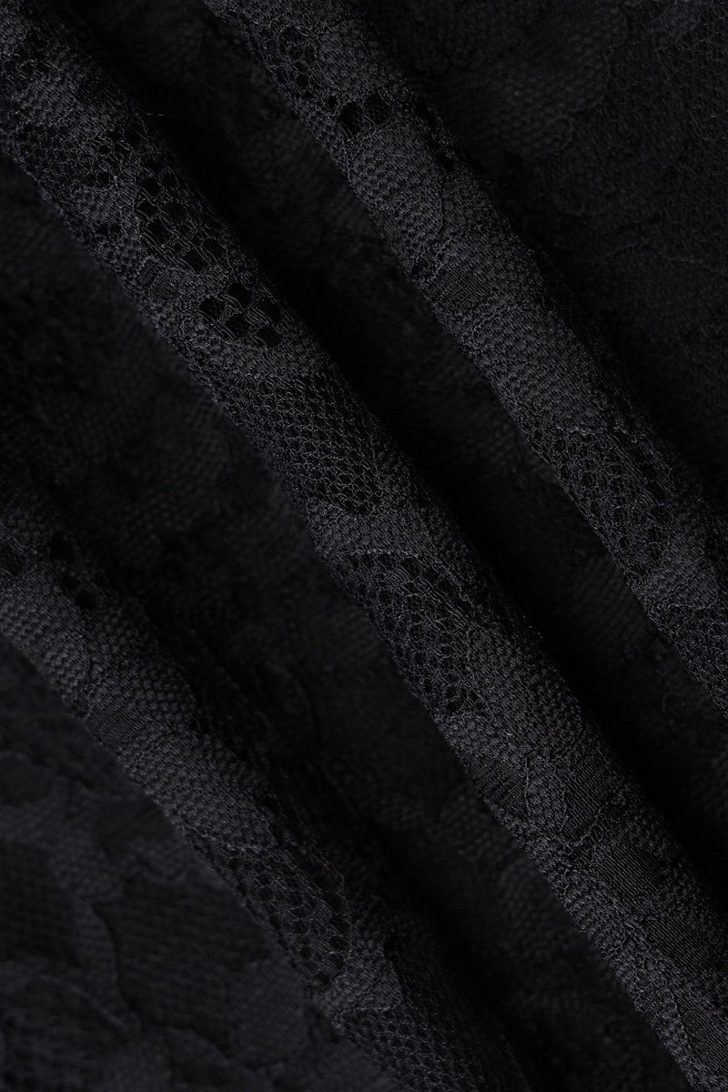 Sweetheart Mesh Panel Floral Lace Applique Bodycon Mini Dress