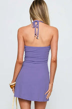 Beaded Strap Scoop Neck Sleeveless Bodycon Mini Dress