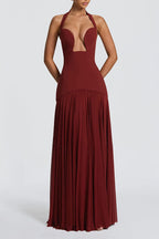 Seraphina Deep V Maxi Dress
