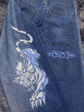 Retro Embroidery Hip Hop Street Boyfriend Jeans