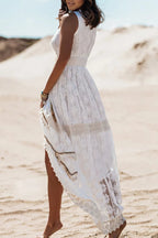 Lace V-Neck Hollow Dress