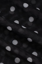 Polka Dot Ruched Asymmetrical Crop Top
