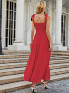 Sleeveless Flowers Printed Long Dress
