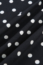 Black Polka Dot Mesh A-Line Mini Dress