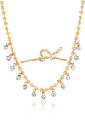 Stylish Affordable-Luxury Stainless Steel and Zircon Stud Earrings and Necklace