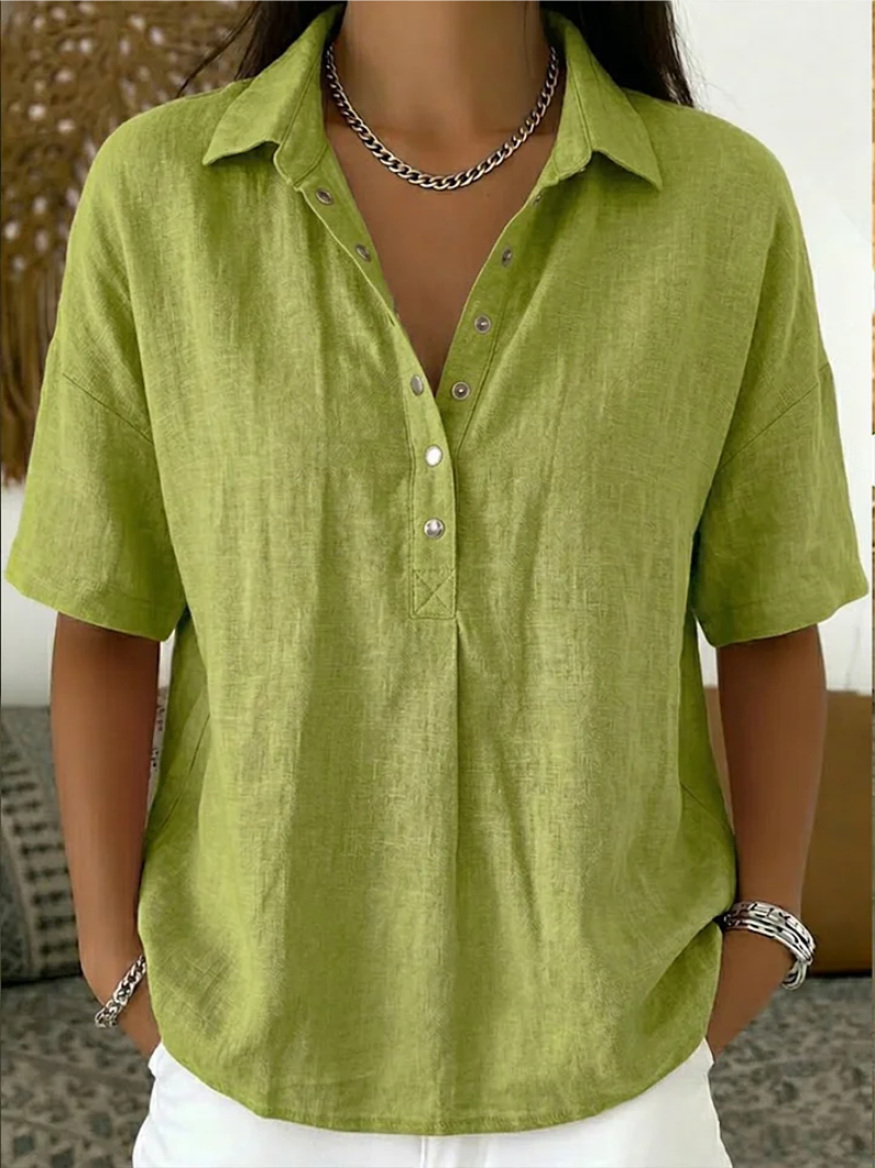 Mira | Collared Button Blouse