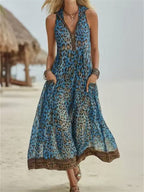 Simple Solid Color Patchwork Dress