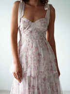 Camisoles Backless Cake Skirt Pink Formal Dress Maxi Dresses