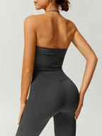 Neckband Backless Fitness Exercise Bodysuits