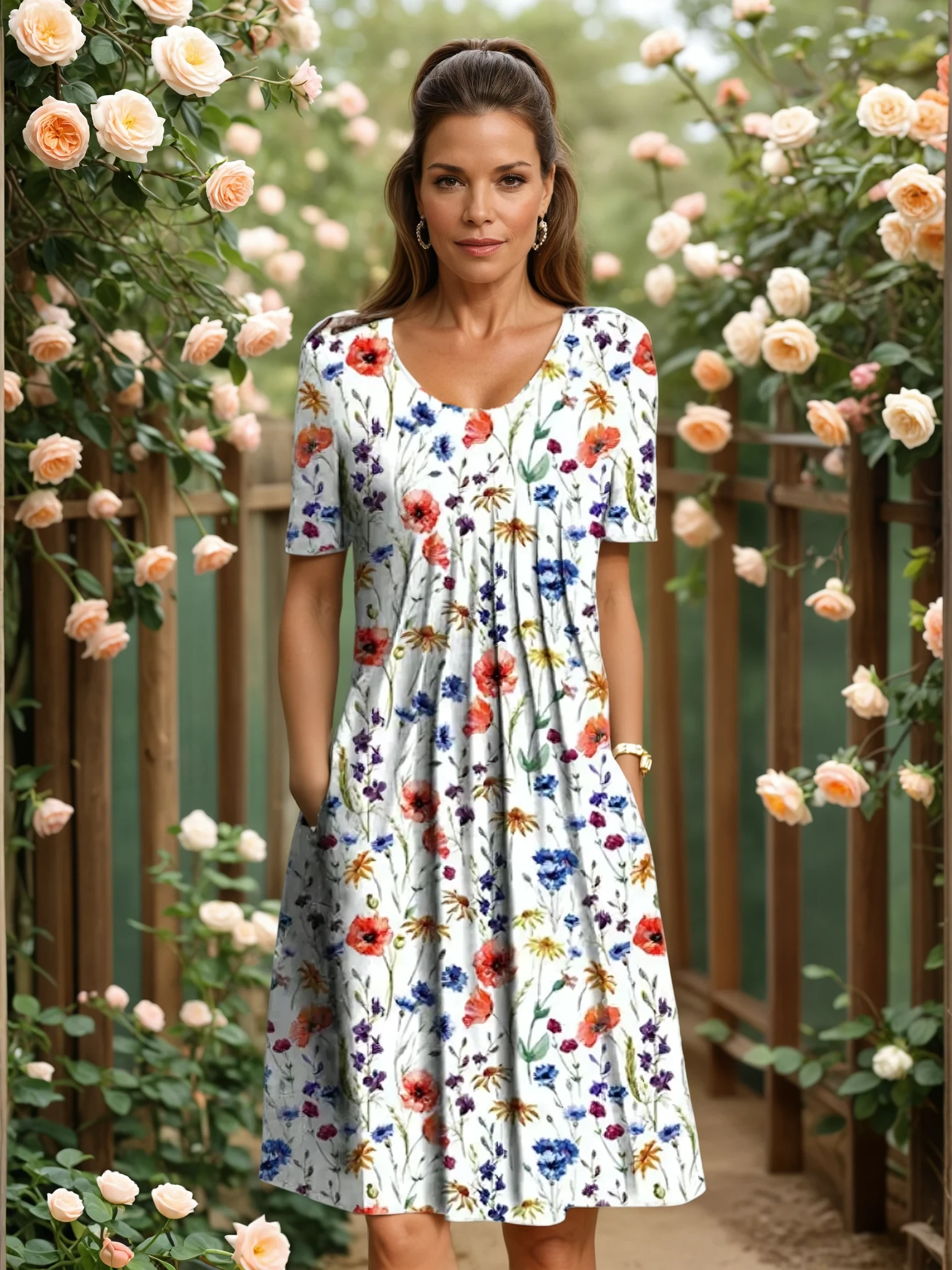 | Flattering Dress with Tummy Coverage