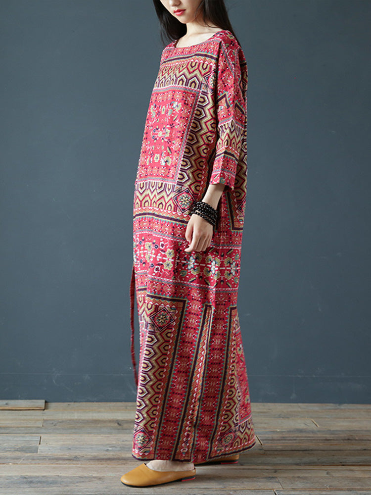 Wild Dreams Double Pocket Robe Maxi Dress