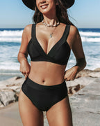| Solid Color High Waist Bikini