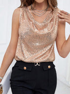 Sequins Sleeveless Tank Tops