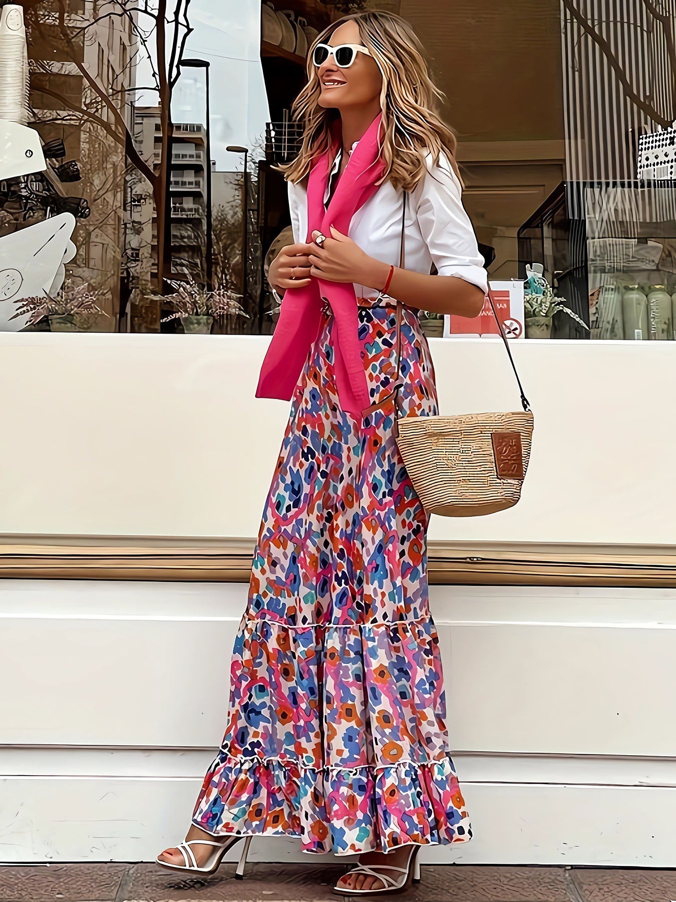 Floral Half Dress