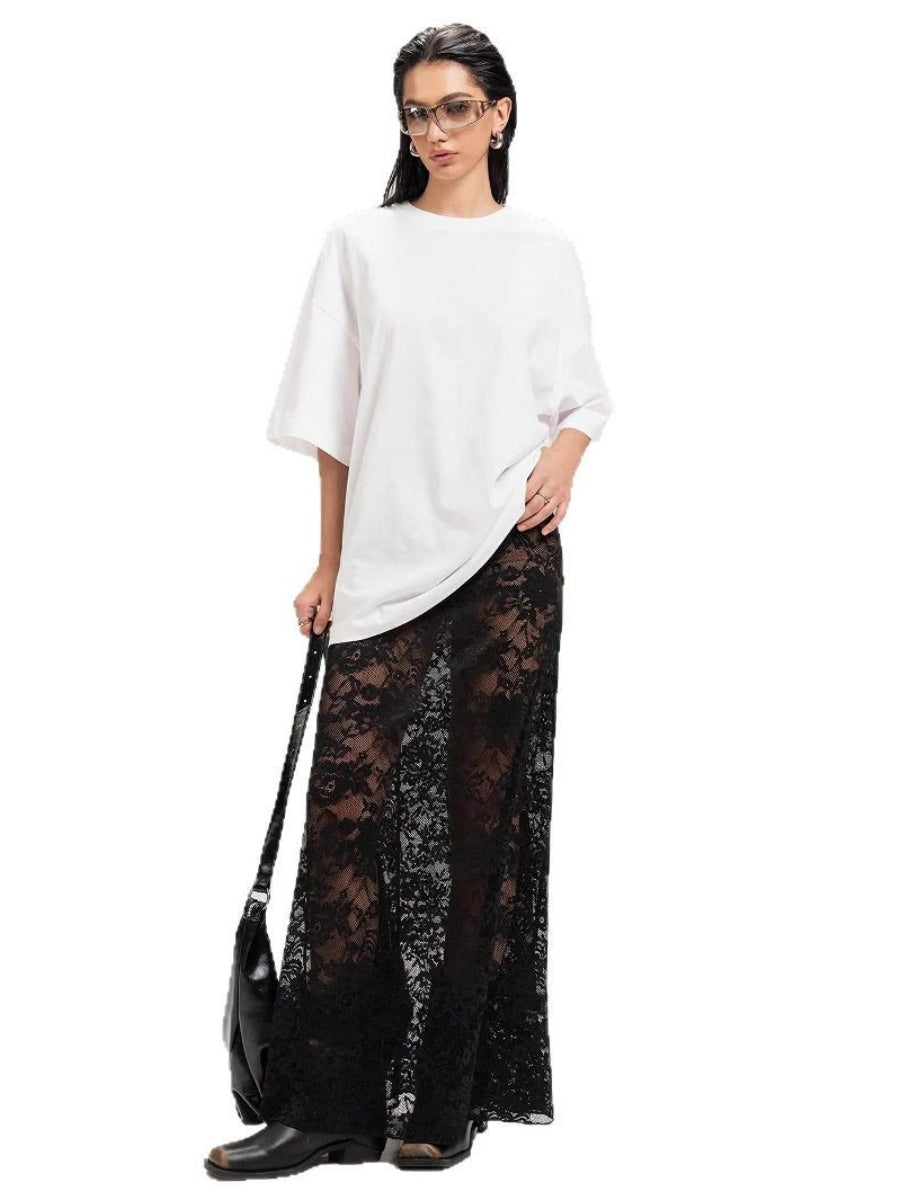 Lace High Waist Perspective Fashion Skirts
