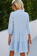 Lisbeth Elevated Checked V Neck Dress Statement Occasion Edit