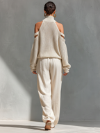 | Beige Wide-Leg Set