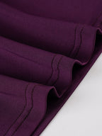 Off-shoulder, Two-way Batwing Sleeve, Solid Color, Loose Fit, Slimming, Asymmetrical Short Dress
