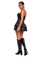 Sexy Ruffle Double Layer Side Straps Tutu Skirts