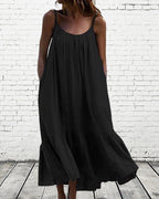 Fabiola Aesthetic Long White Summer Dress Designer Edit