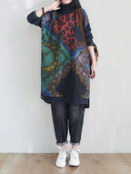 I'm stronger High-Neck Sweater Midi Dress