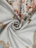 Floral Print V-neck Lantern Sleeves Maxi Dresses