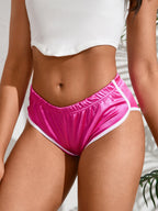 Color Blocking Exercise Yoga Fitness Elastic And Sexy Shorts