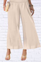 Wide-Leg Smocked Waist Pants