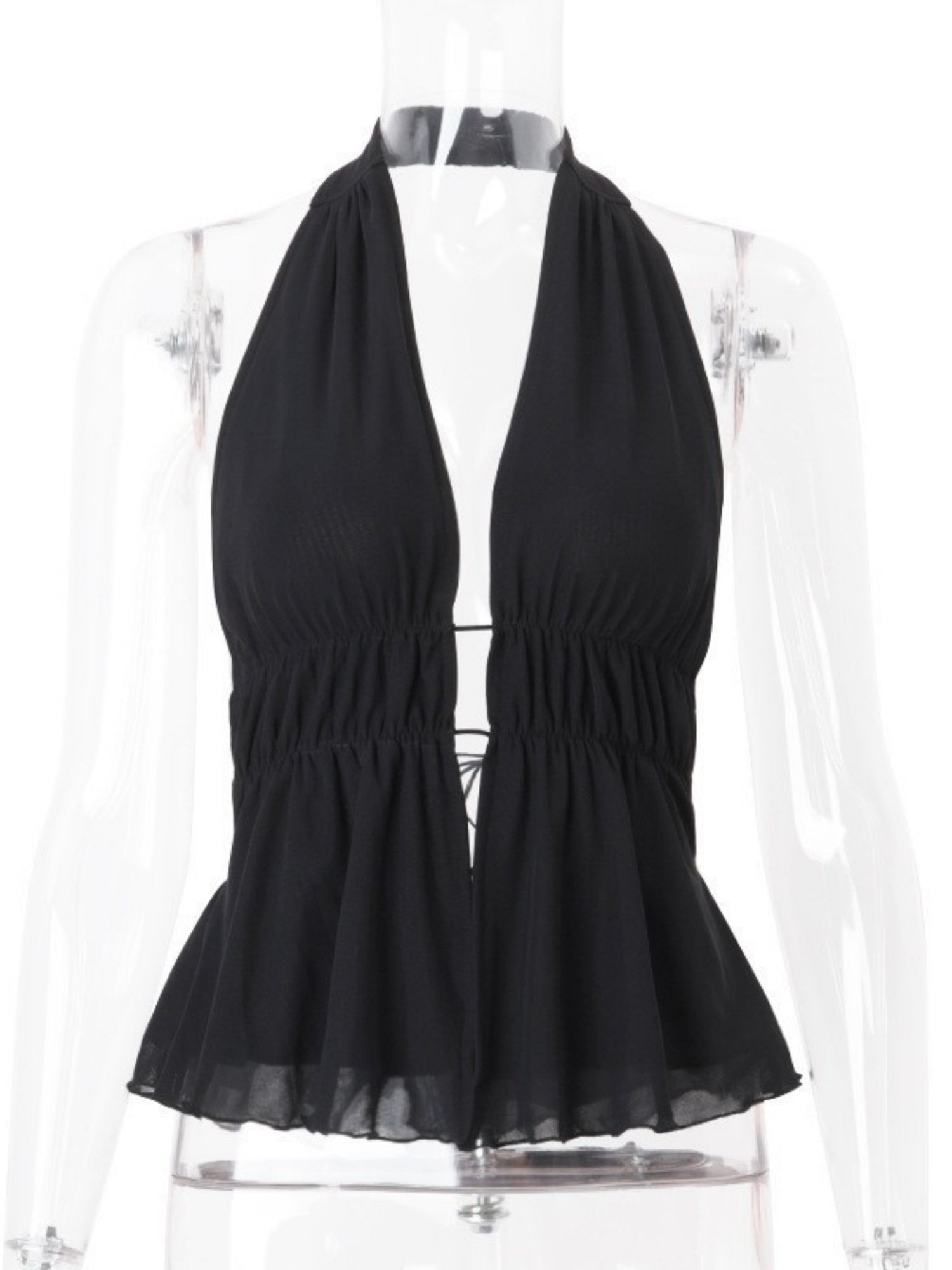 Hollow Out Neckband Straps Backless Tank Tops