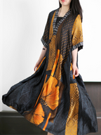 Just My Type Loose V-neck A-line Dress