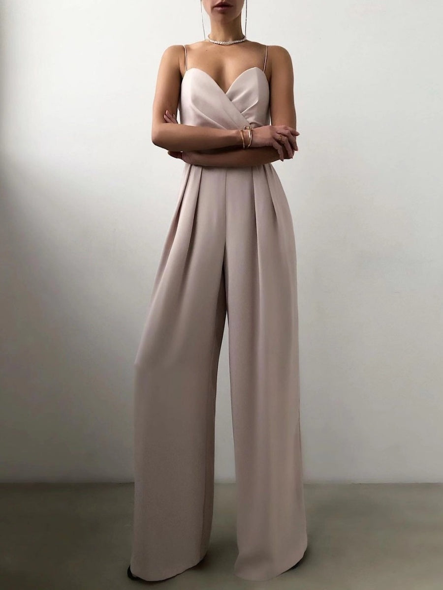 Camisoles Waist Straight-fit Jumpsuits