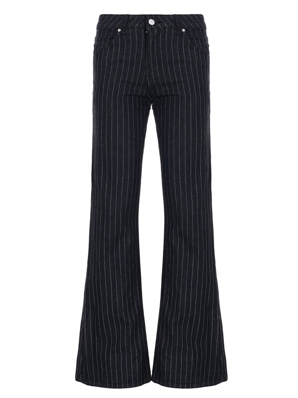 Y2K Stripes Color-blocked Low-rise Flared Pants Jeans