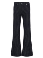 Y2K Stripes Color-blocked Low-rise Flared Pants Jeans