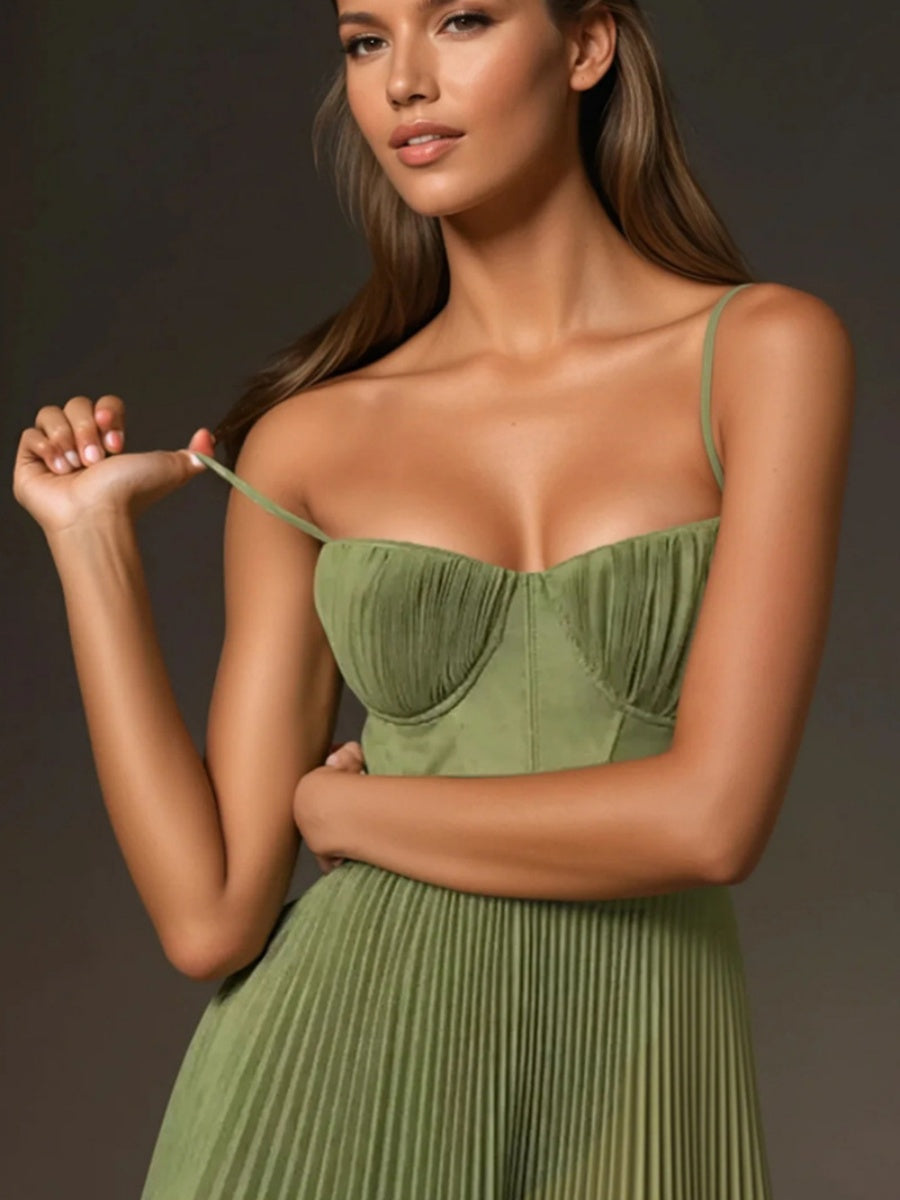 Camisoles Crimp Formal Dress Midi Dresses