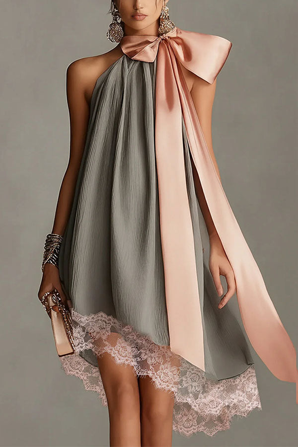 La Vie En Rose Pleated Mini Dress
