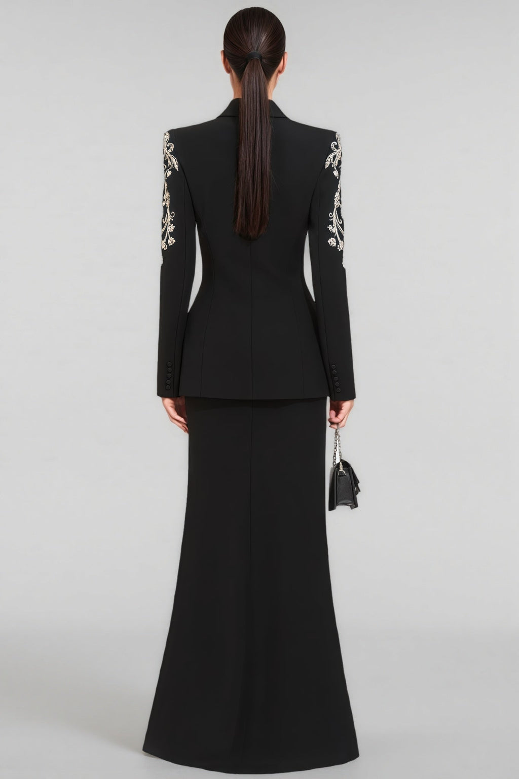 Finald Diamond Studded Maxi Dress Set
