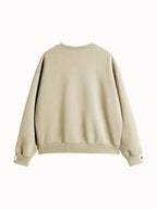 Solid Color Sleeve Embellished Oversized Hoodie